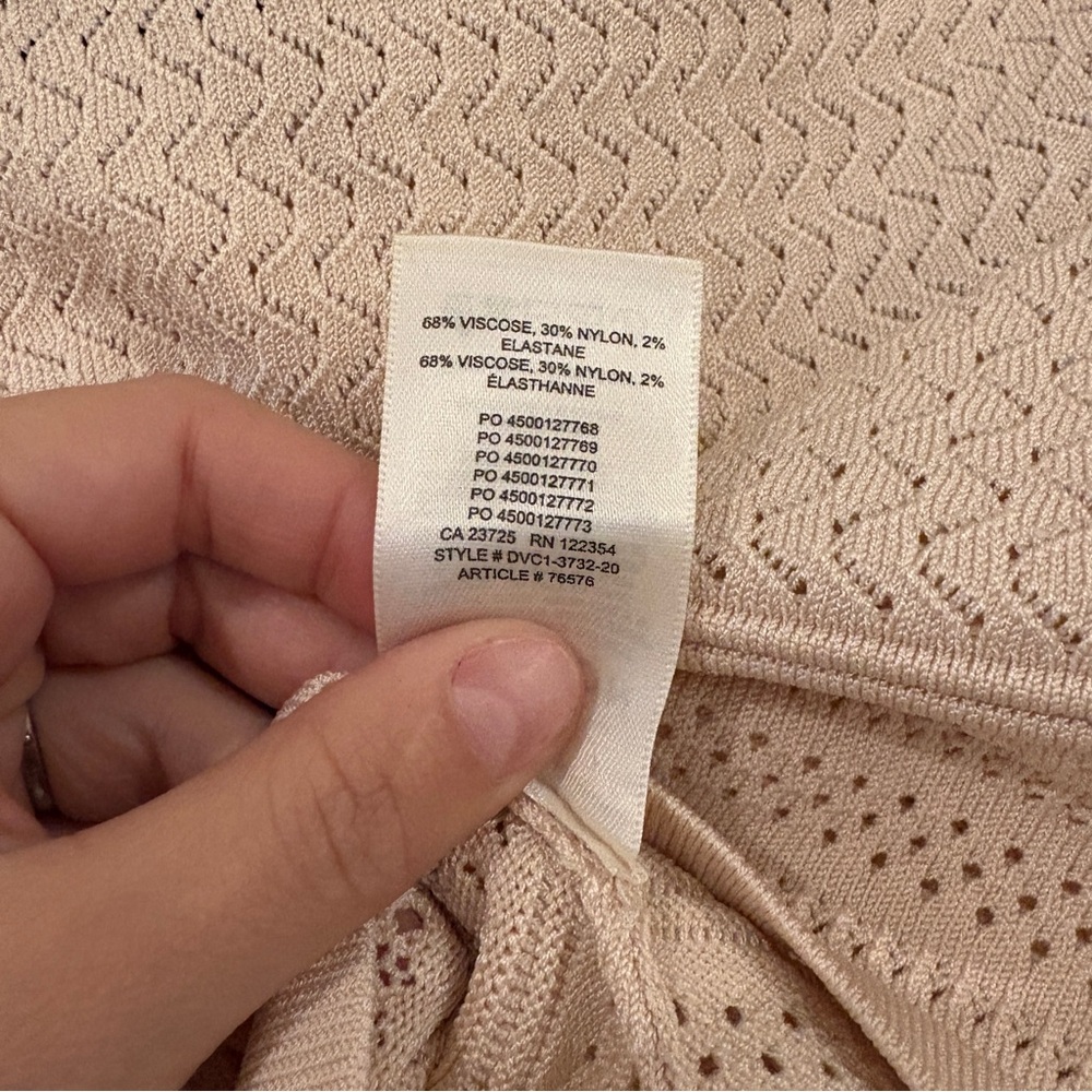 Babaton Aritzia Cream Textured Sleeveless Crop Top XXS - Picture 6 of 6